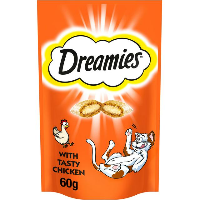 Dreamies Cat Treat Biscuits with Chicken 60g case of 8