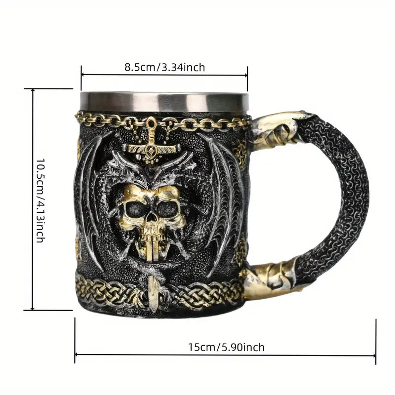 Dragon Warrior & Sword 3D Mug