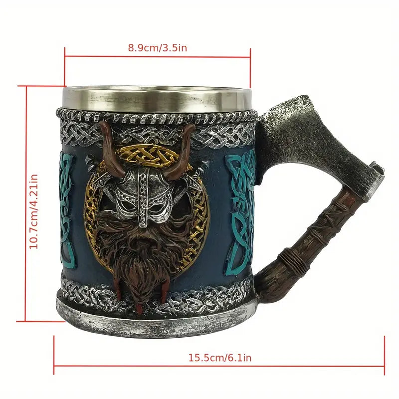3D Viking-Themed Coffee Mug