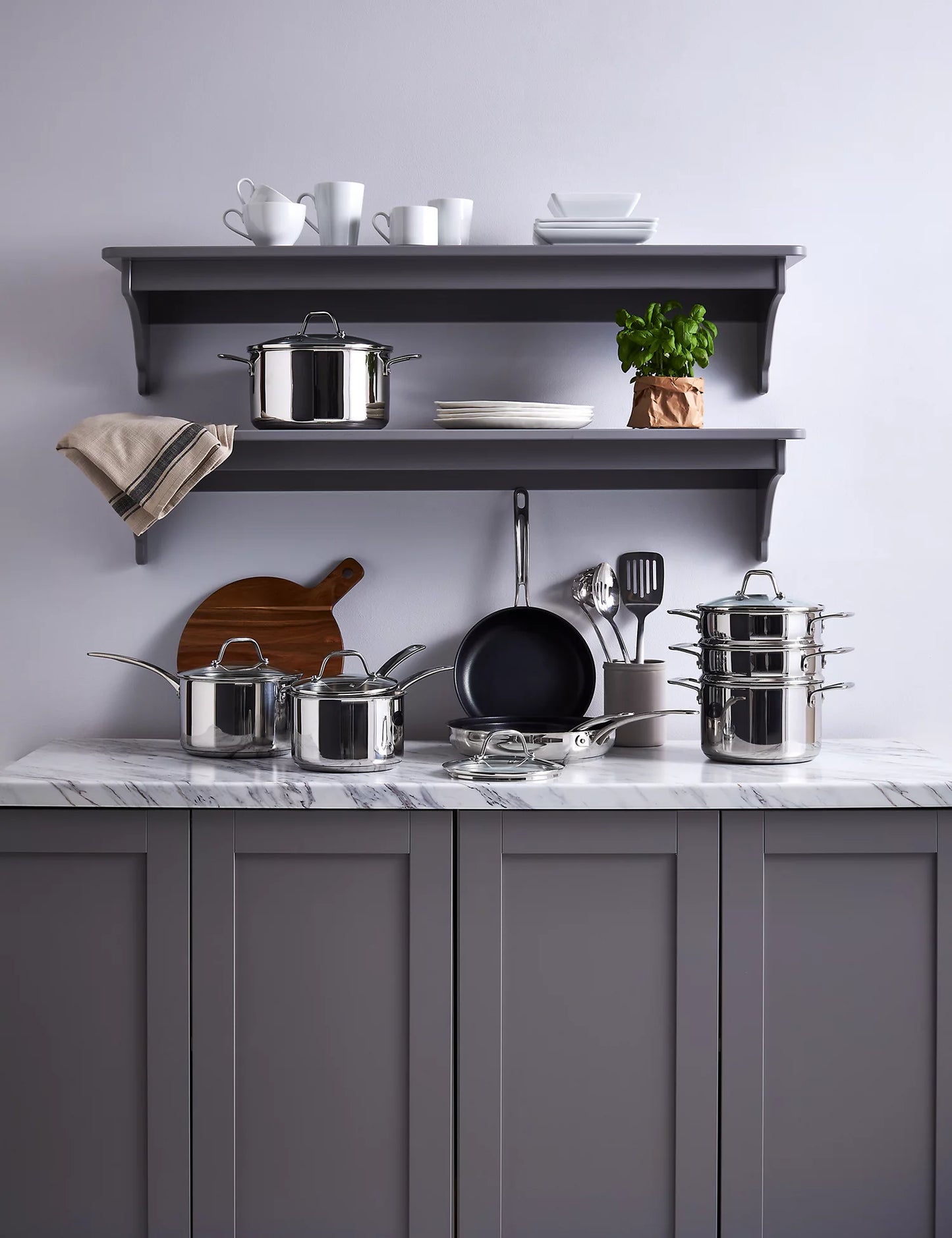 3 Piece Stainless Steel Pan Set