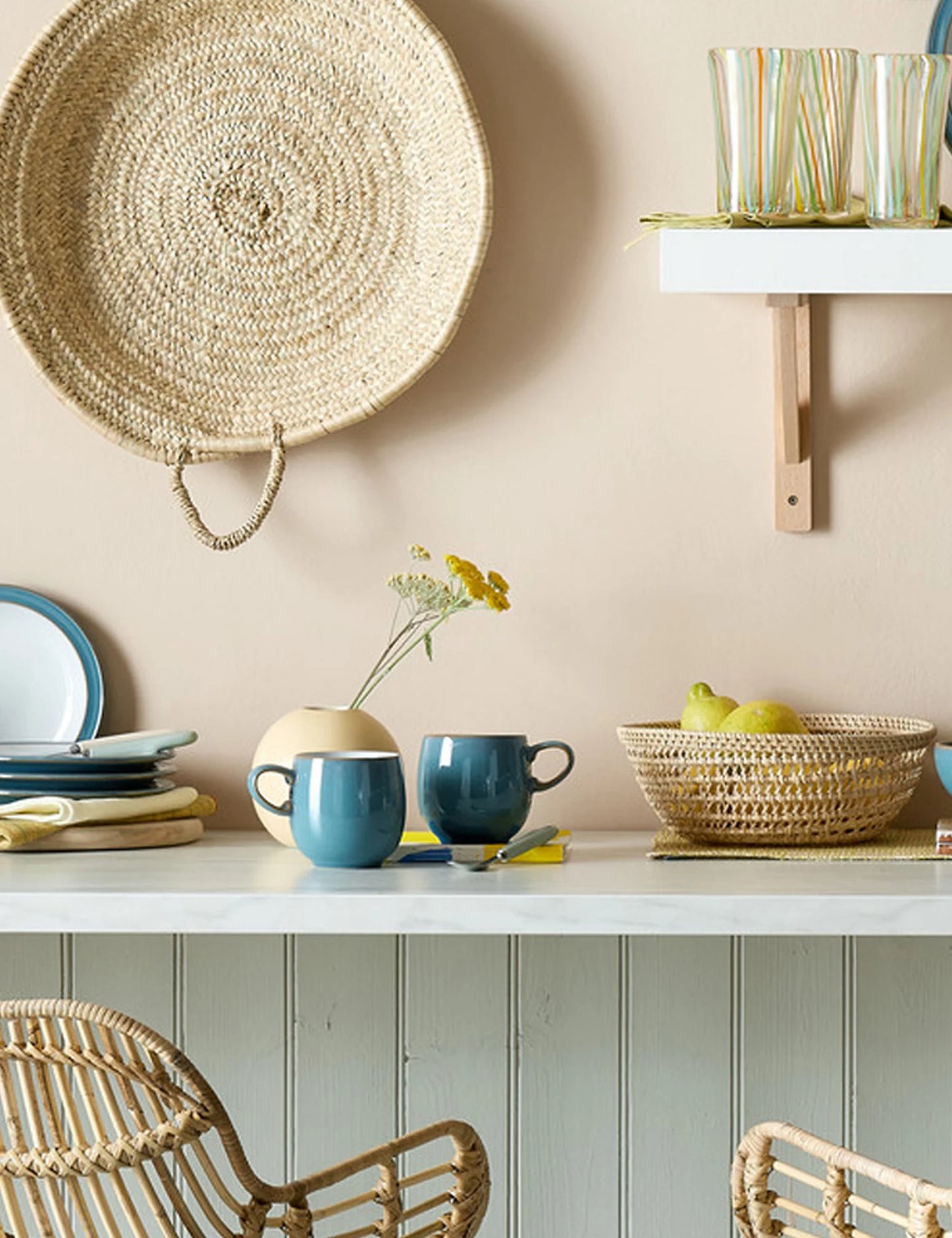 Set of 2 Azure Curve Mugs