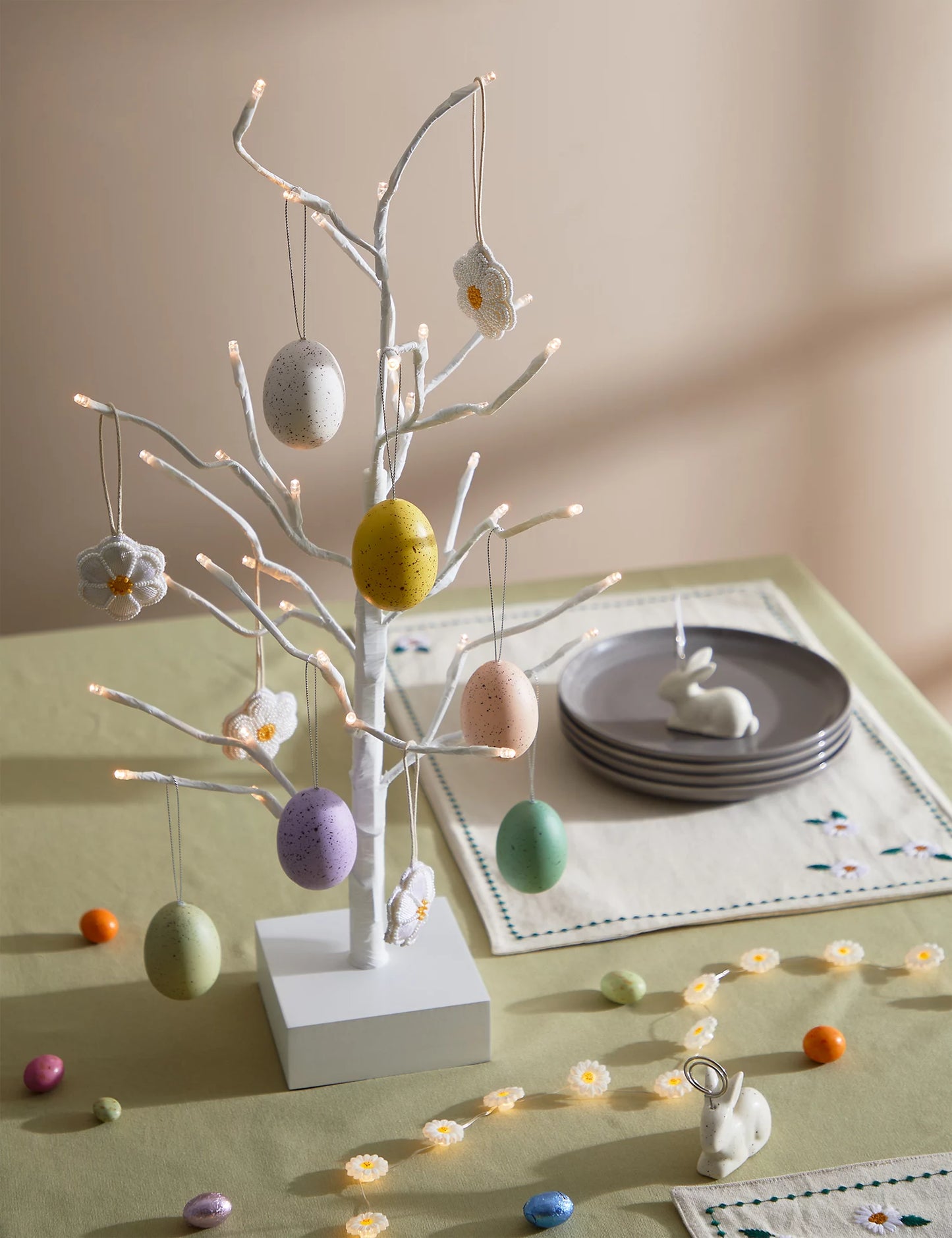 Set of 2 Cotton Daisy Placemats