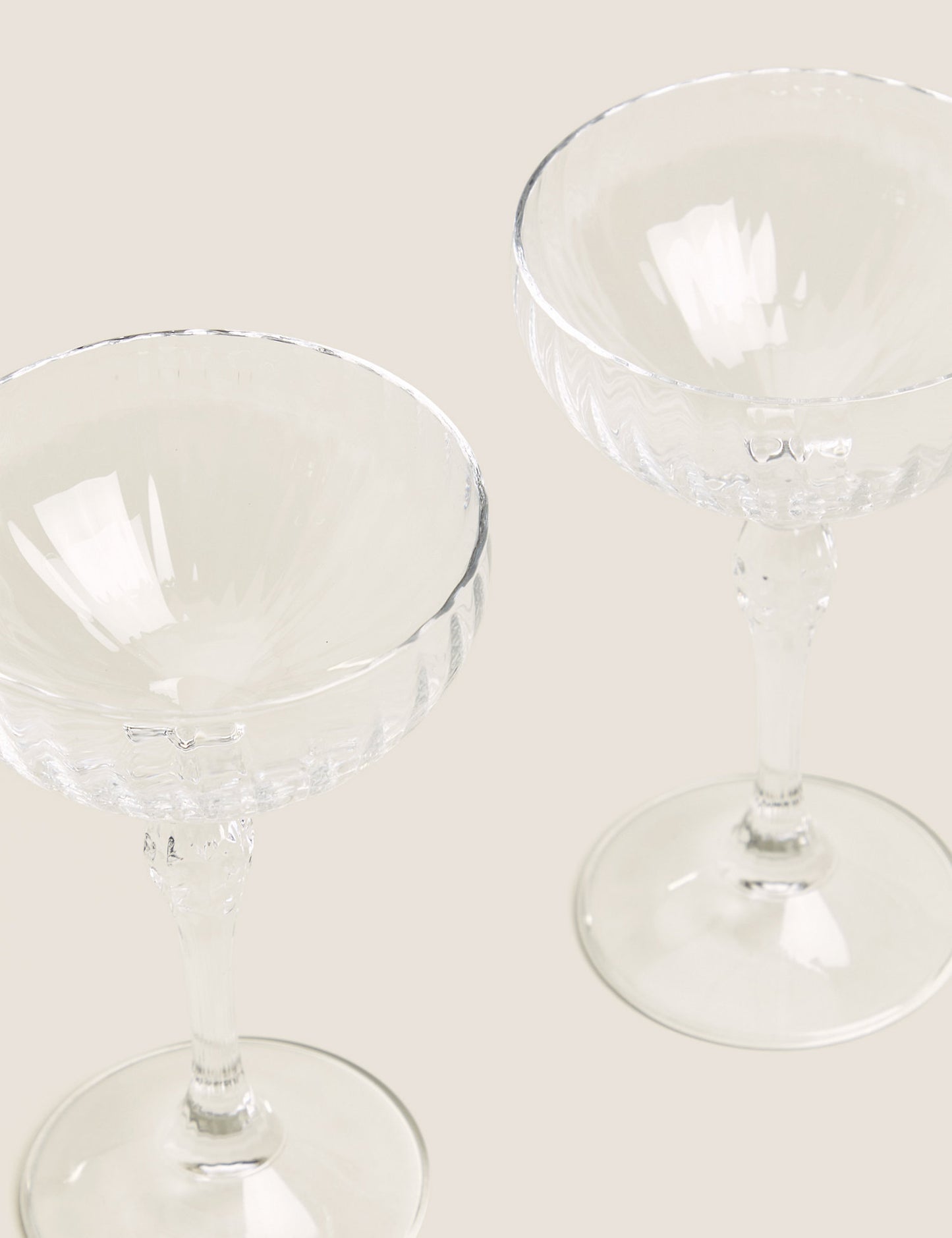 Set of 2 Decorative Champagne Saucers