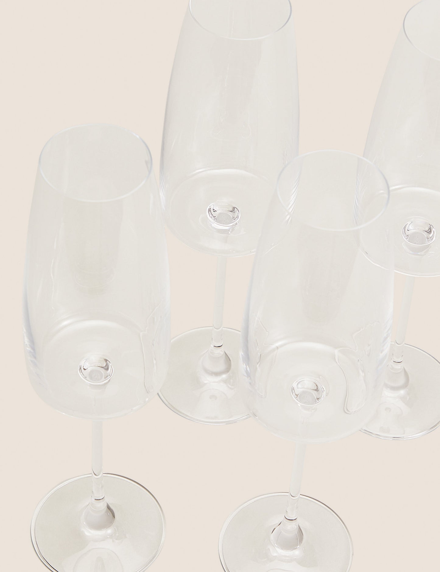 Set of 4 Contemporary Champagne Flutes