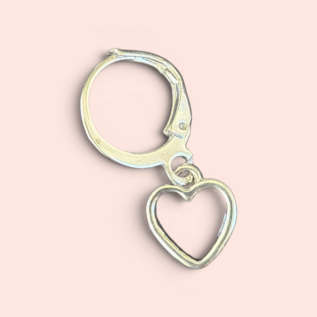 Heart Charm Leverback Earrings