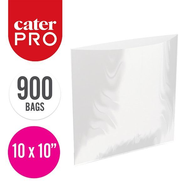 CaterPro 900 Plastic PP Window Bags with White Sulphite Paper Backing 900s