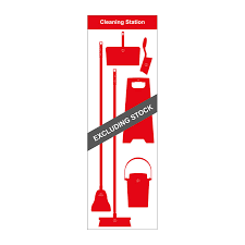 Shadowboard - Cleaning Station Style B (Red) with Hooks - No Stock