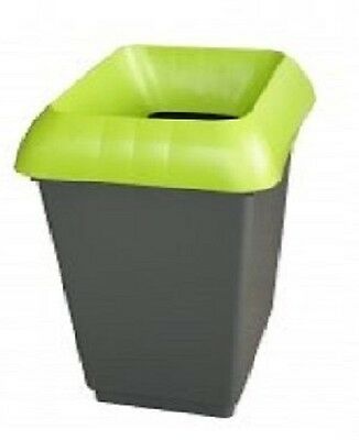 30L Recycling Bin with Lime Lid Pack size: Case of 1