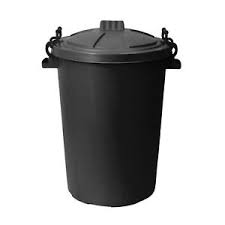 85L Clip Bin with Lid Black Pack size: Case of 1