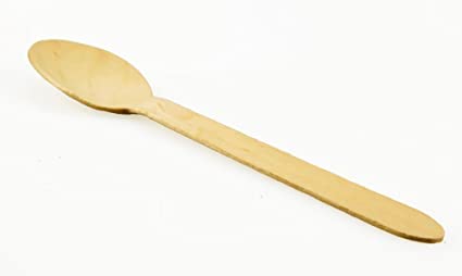 Plastico 100 Wooden Dessert Spoons