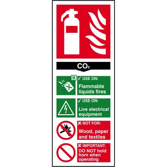 Fire Extinguisher CO2 Sign Pack size: Case of 1
