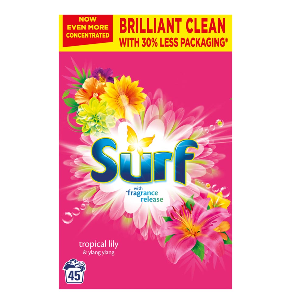 Surf Tropical Lily & Ylang-Ylang Laundry Powder 2.25 kg Pack size: Case of 4