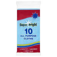 Super Bright 10 All Purpose ClothsPack size: Case of 5
