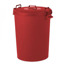 110L Clip Bin with Lid Red Pack size: Case of 1