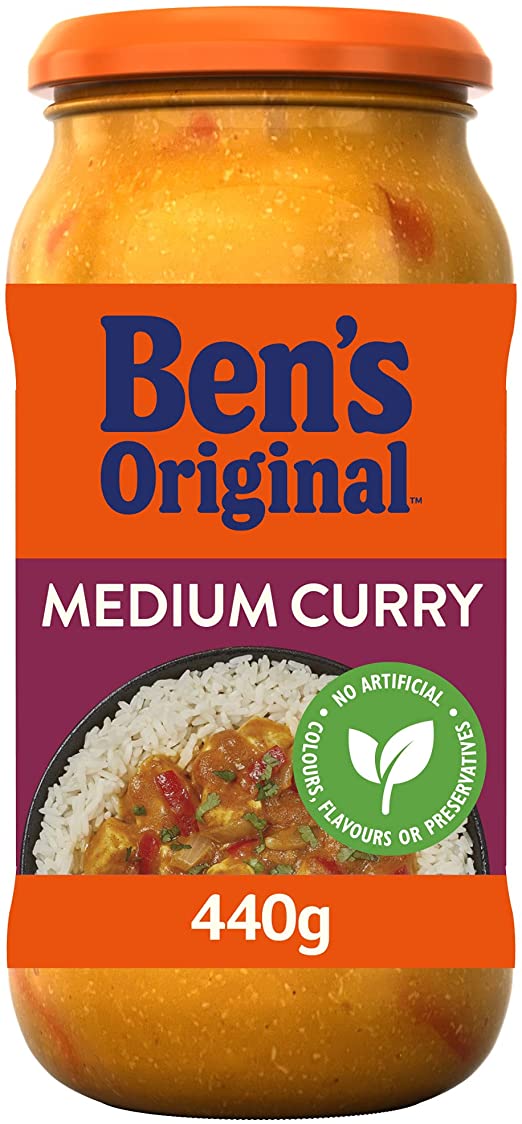 Bens Original Medium Curry Sauce 440g Pack size: Case of 6