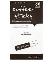 Lichfields Fairtrade Rich Roast Coffee Sticks 200 (Average contents)