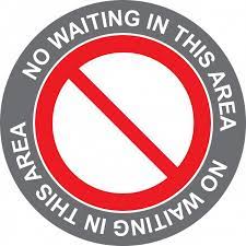 No waiting in this area Floor Graphic (200mm dia) Pack size: Case of 1