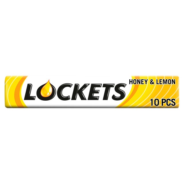Lockets Honey & Lemon Cough Sweet Lozenges 41g Pack size: Case of 20
