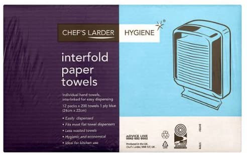 Chef's Larder Hygiene Interfold Paper Towels Pack size: Case of 1
