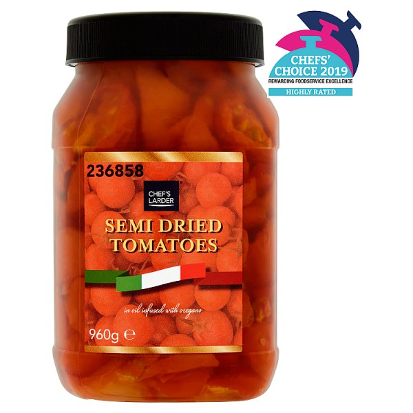 Chef's Larder Semi Dried Tomatoes in Oil 960g (Drained Weight 660g)