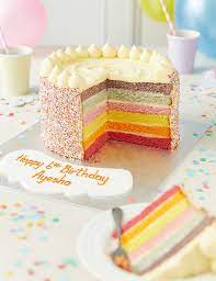 Personalised Extra Large Rainbow Layers Cake (Serves 32)