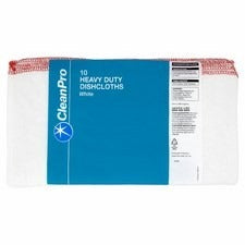 CleanPro 10 Heavy Duty Dishcloths White
