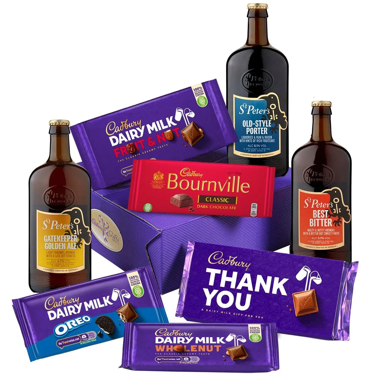 CADBURY THANK YOU BARS & BEERS HAMPER