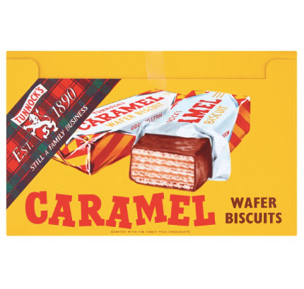 Tunnock's Caramel Wafer Biscuits 48 x 30g Pack size: Case of 48