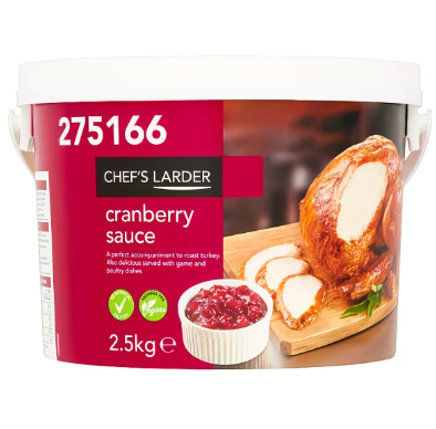Chef's Larder Cranberry Sauce 2.5kg Pack size: Case of 2