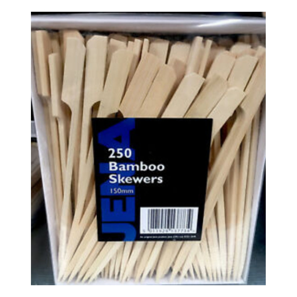 Jena 250 Gun End Bamboo Skewers 150mm