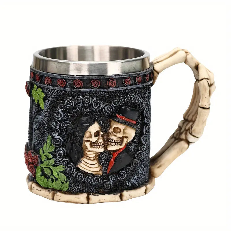 Couple Skull Stainless Steel Coffee Mug