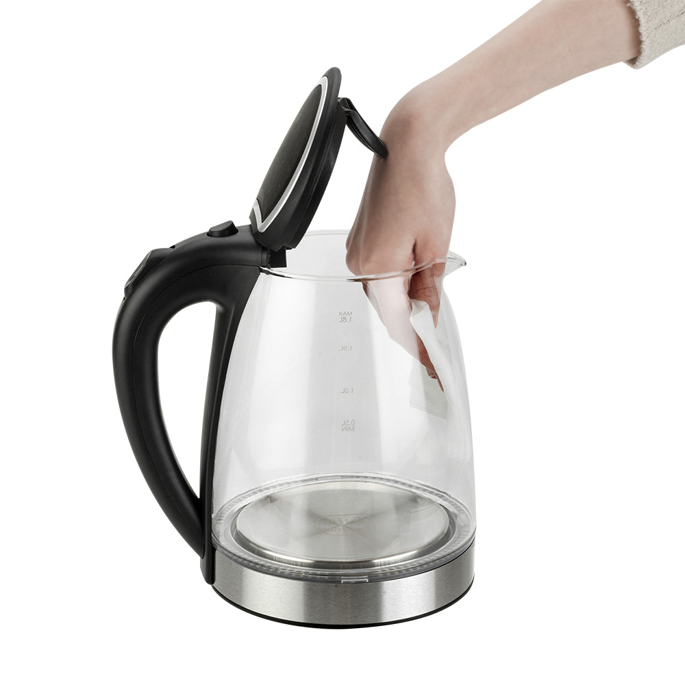 HD-1857-A 220V 2000W 1.8L Electric Glass Kettle UK Plug