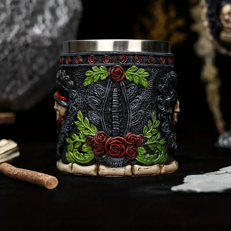 Couple Skull Stainless Steel Coffee Mug