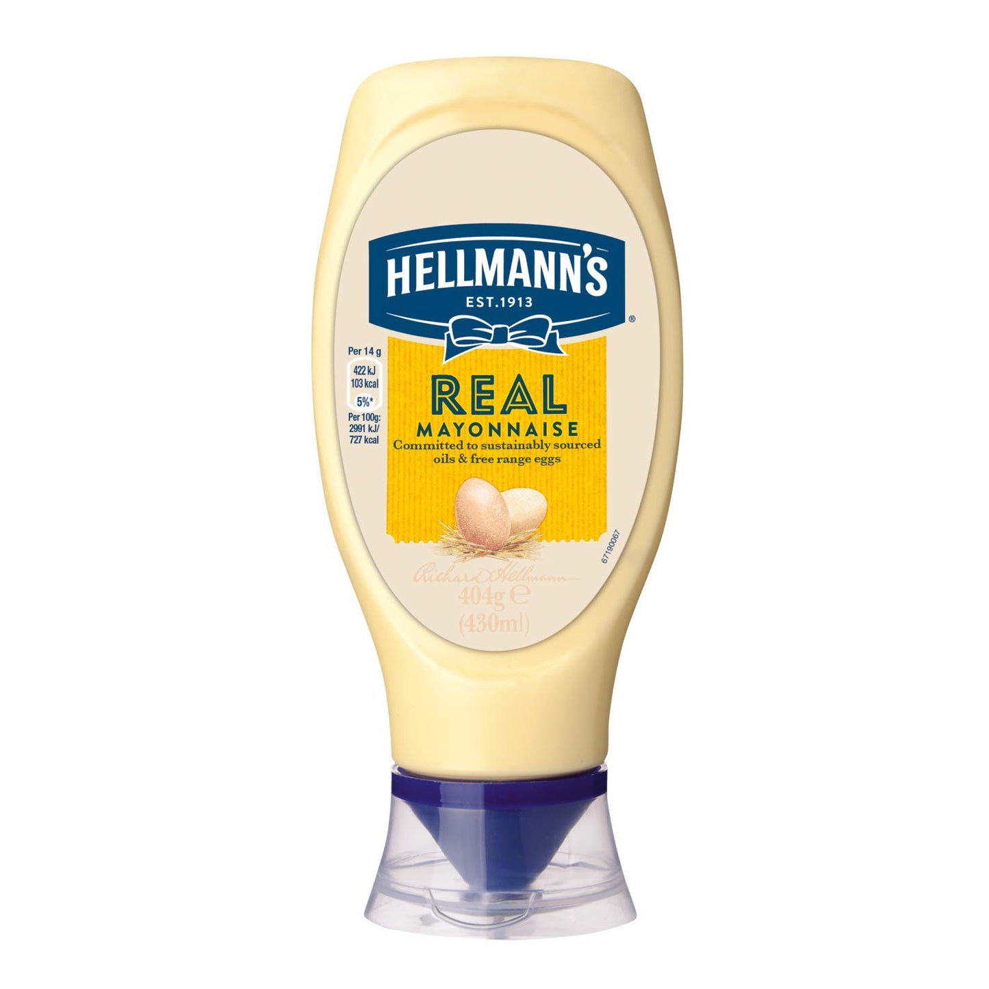 Hellmann's Squeezy Mayonnaise Real 430ml Pack size: Case of 8