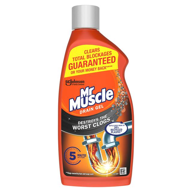 Mr Muscle Drain Gel Plughole Unblocker 500ml PMP Pack size: Case of 6