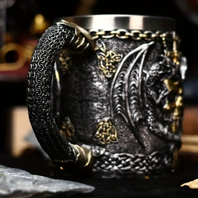 Dragon Warrior & Sword 3D Mug