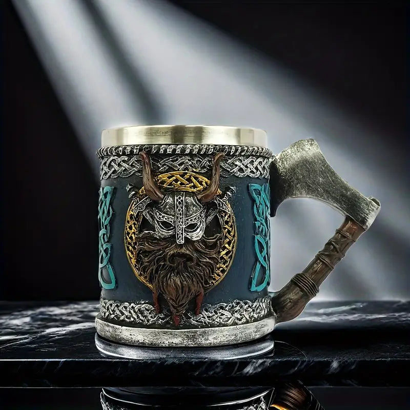 3D Viking-Themed Coffee Mug