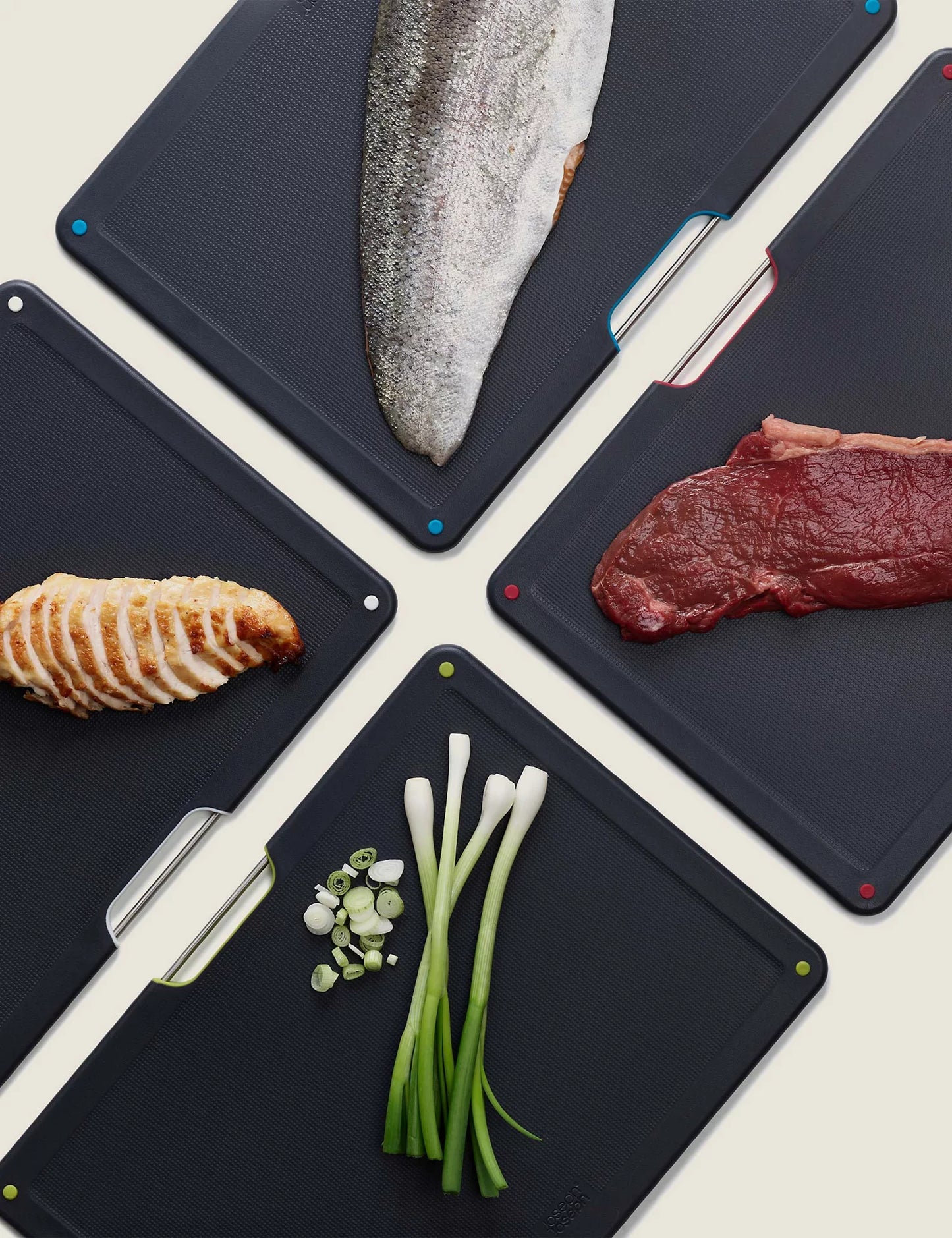 4 Piece Folio Steel Chopping Board Set