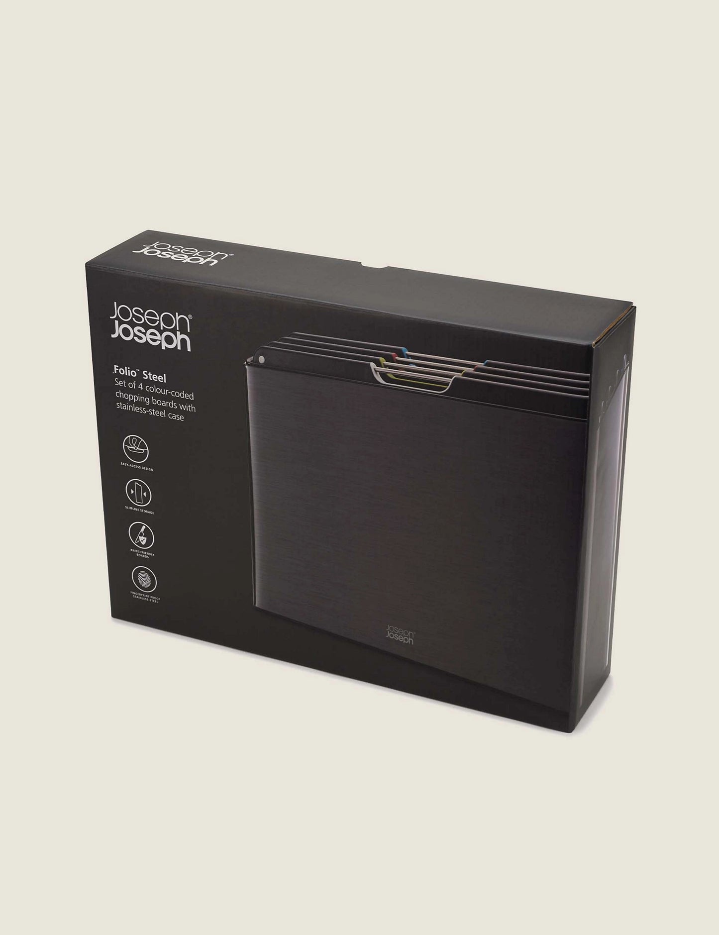 4 Piece Folio Steel Chopping Board Set