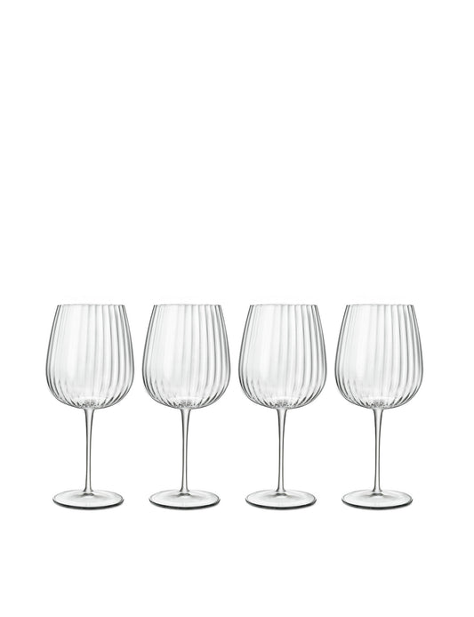 Set of 4 Optica Textured Gin Glasses