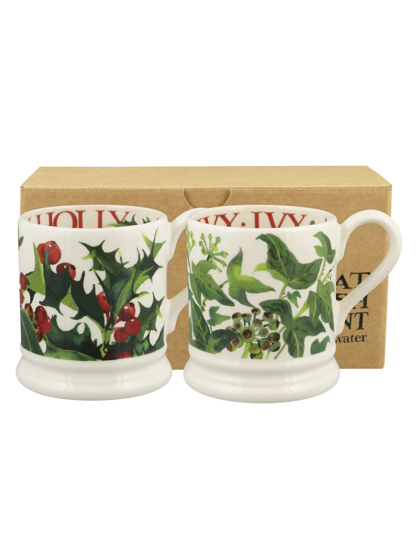 Set of 2 Holly and Ivy Mugs