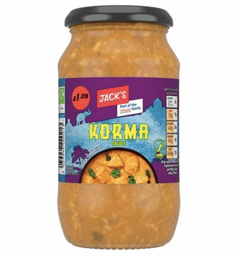 Jack's Korma Sauce 440g Case of 6
