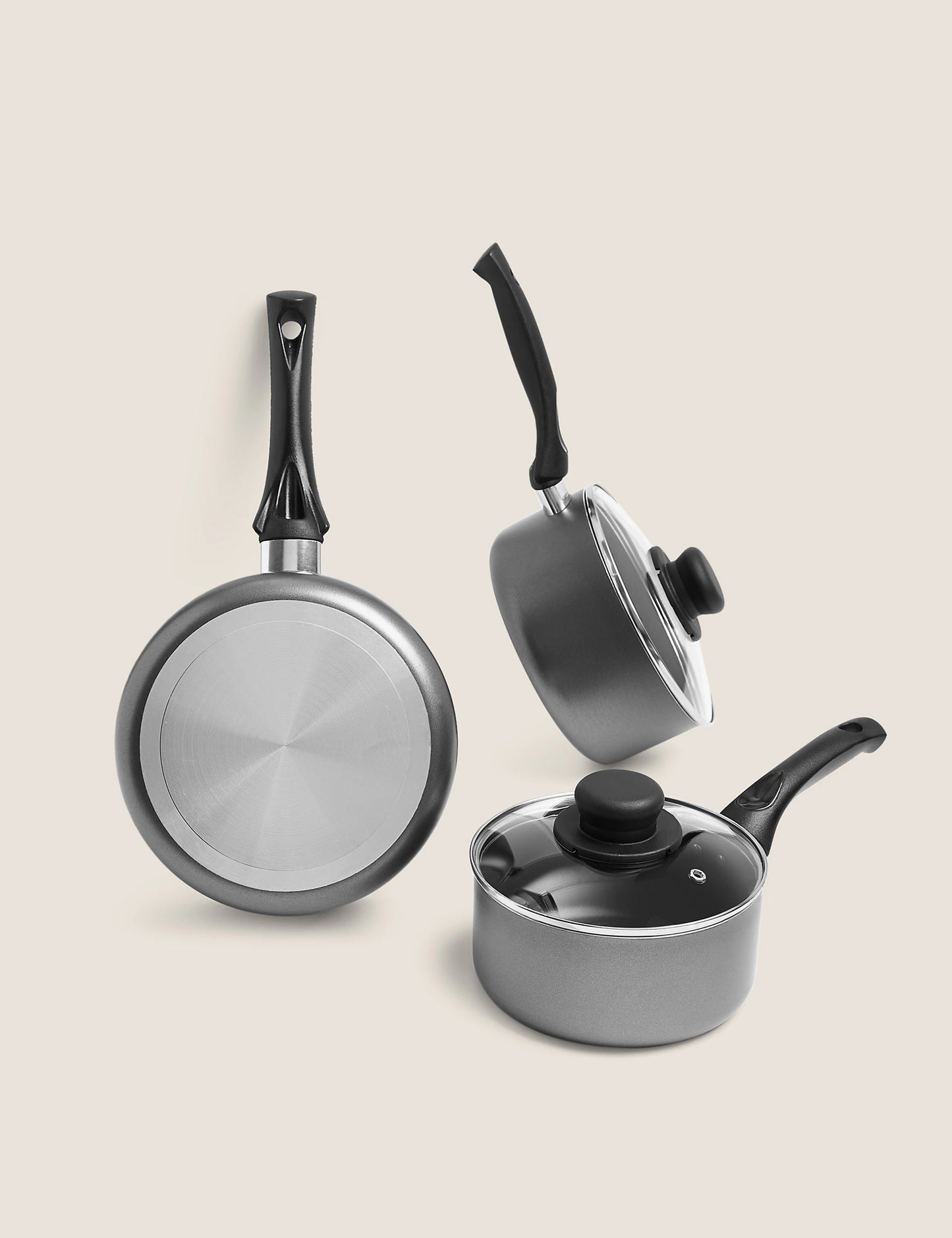 3pc Everyday Aluminium Non-Stick Pan Set