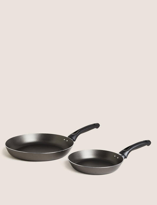 2pc Everyday Aluminium Frying Pan Set