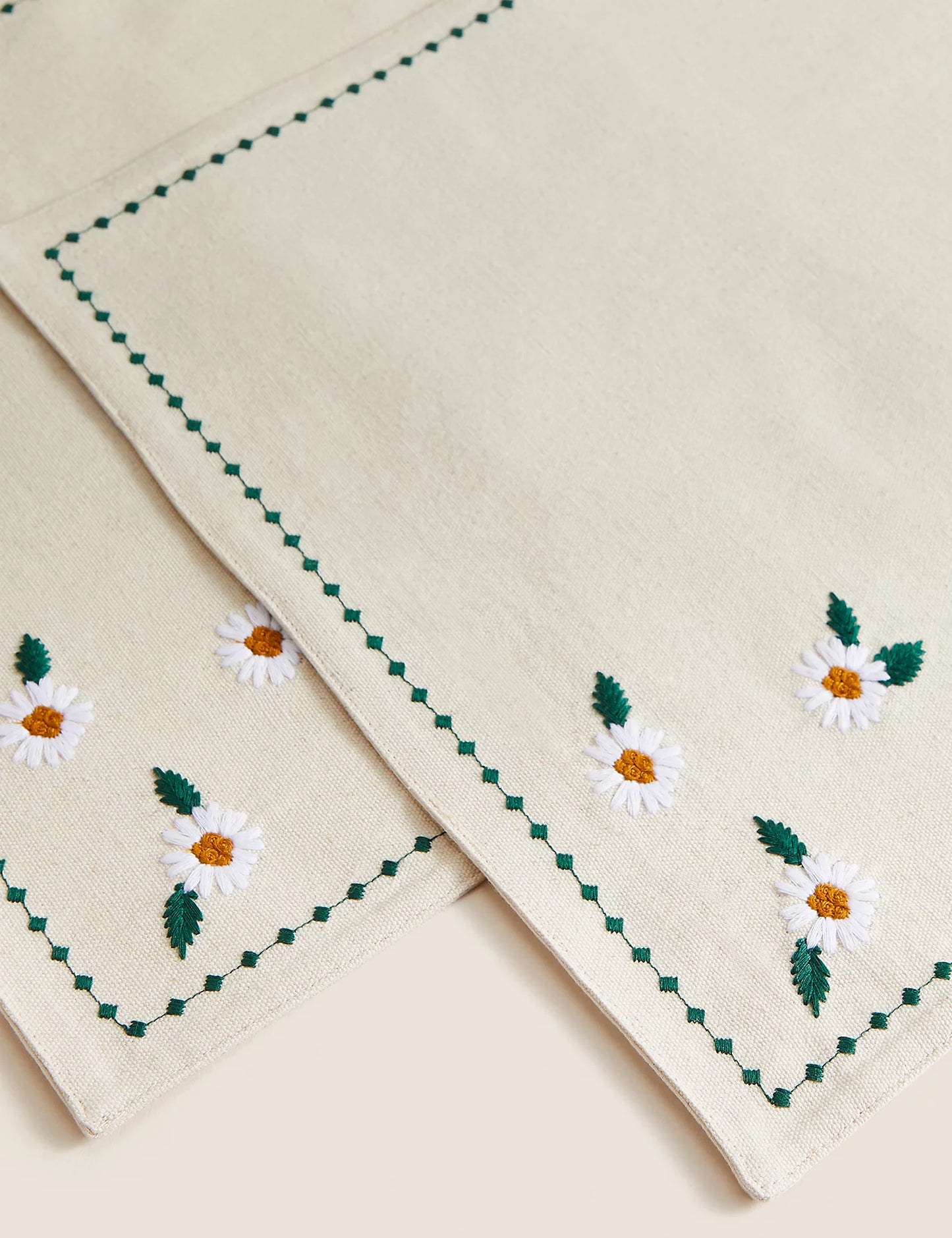 Set of 2 Cotton Daisy Placemats