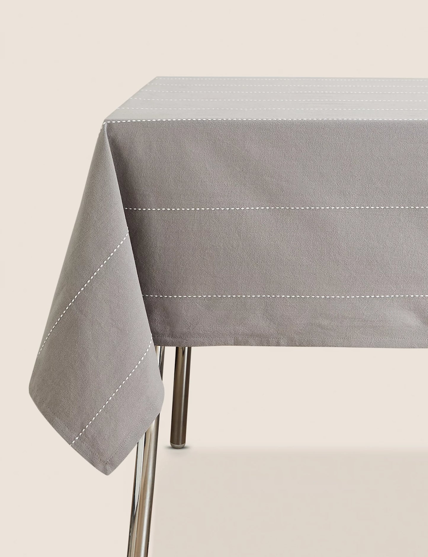 Pure Cotton Striped Tablecloth