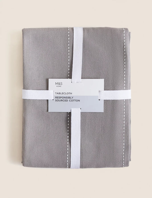 Pure Cotton Striped Tablecloth