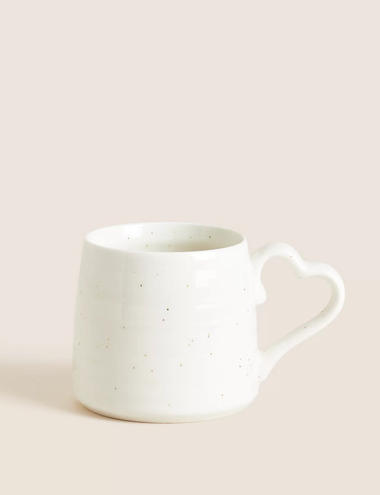 Heart Handle Speckle Mug