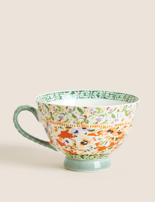Floral Footed Mug