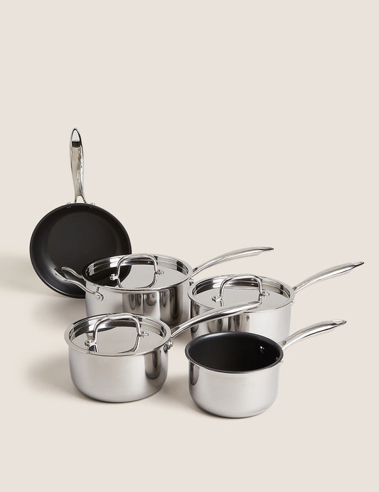 5 Piece Tri Ply Pan Set